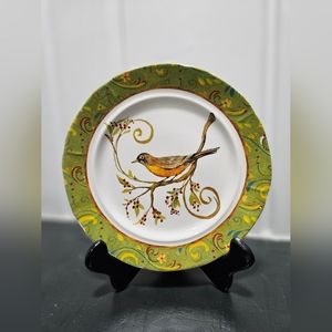 Pier 1 Imports American Robin In Berries - Salad Lunch Dinner Plate 8"